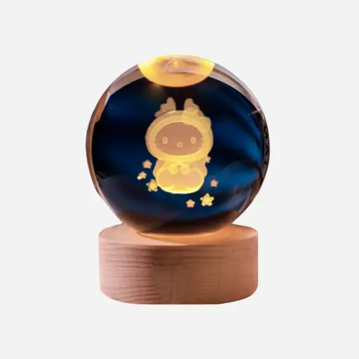 Esfera de cristal con luz LED Hello Kitty